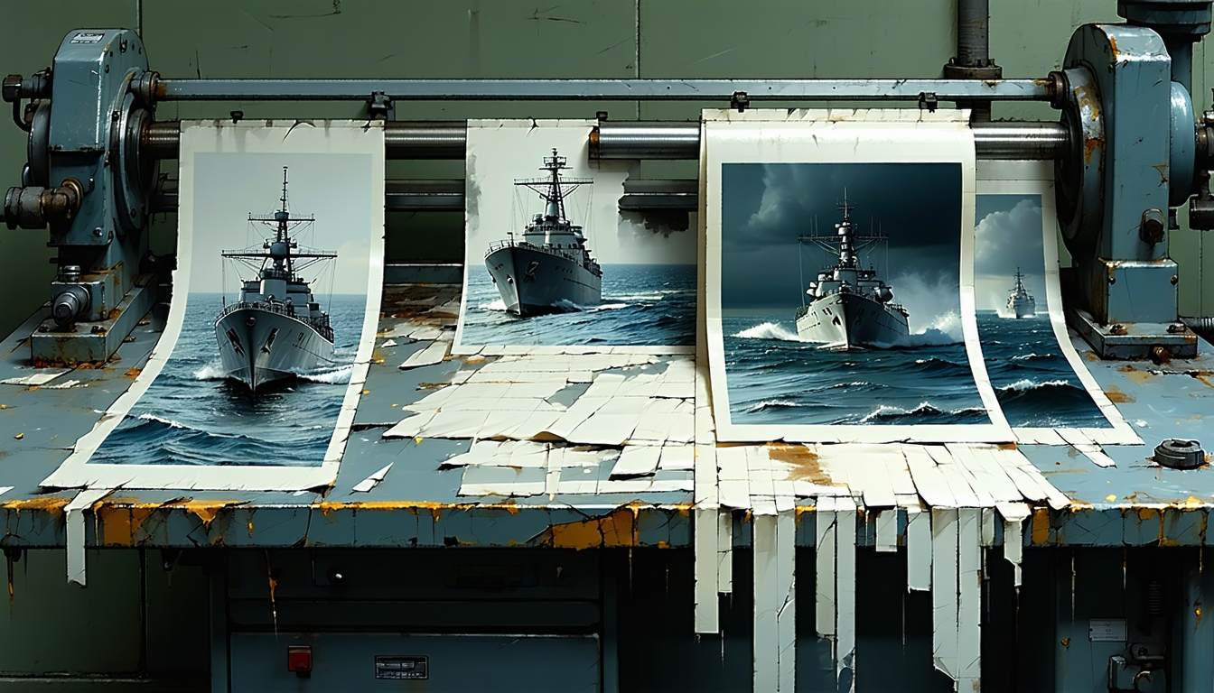 Illustration accompanying An Iran-linked actor built US Navy targeting handbooks from public data with Claude's help