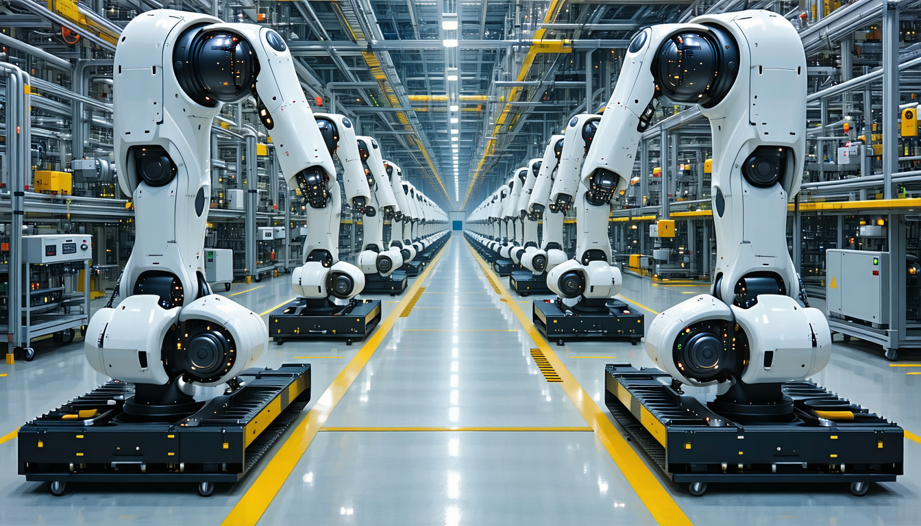 Illustration accompanying Optimus production reaches hundreds a week, far short of Tesla's 20,000 goal