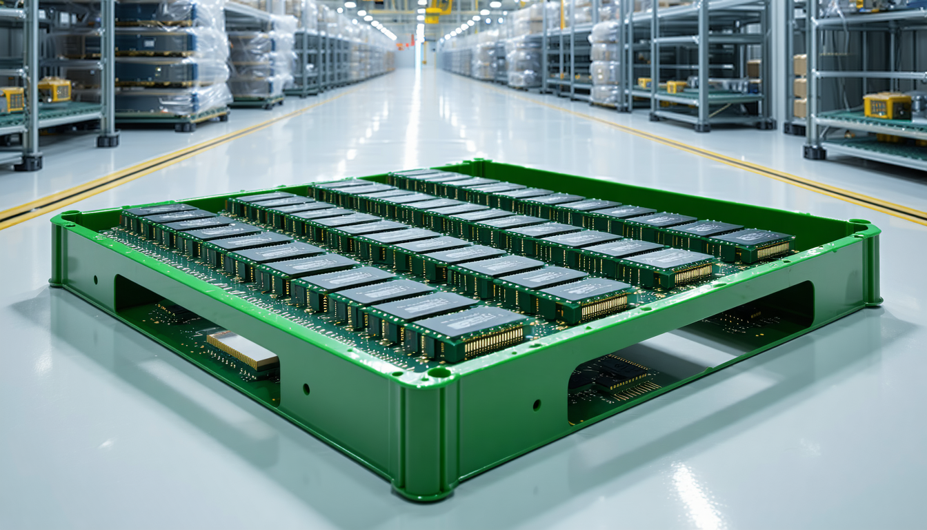 Illustration accompanying Micron plans $25 billion of first-half capex for a memory shortage it expects to deepen through 2028