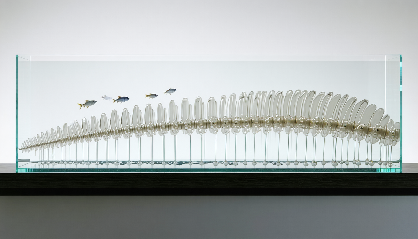 Illustration accompanying Ball-and-socket joints let each oarfish fin ray swivel in a full circle