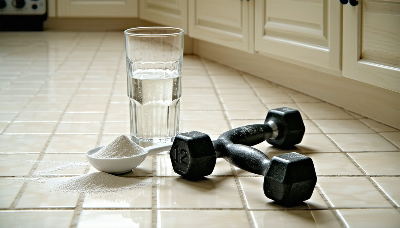 Illustration accompanying Middle-aged adults on creatine gained lean tissue and strength without a structured workout plan