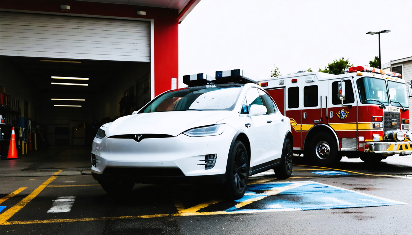 Illustration accompanying California's robotaxi law requires operators to send technicians to stuck cars from July 2028