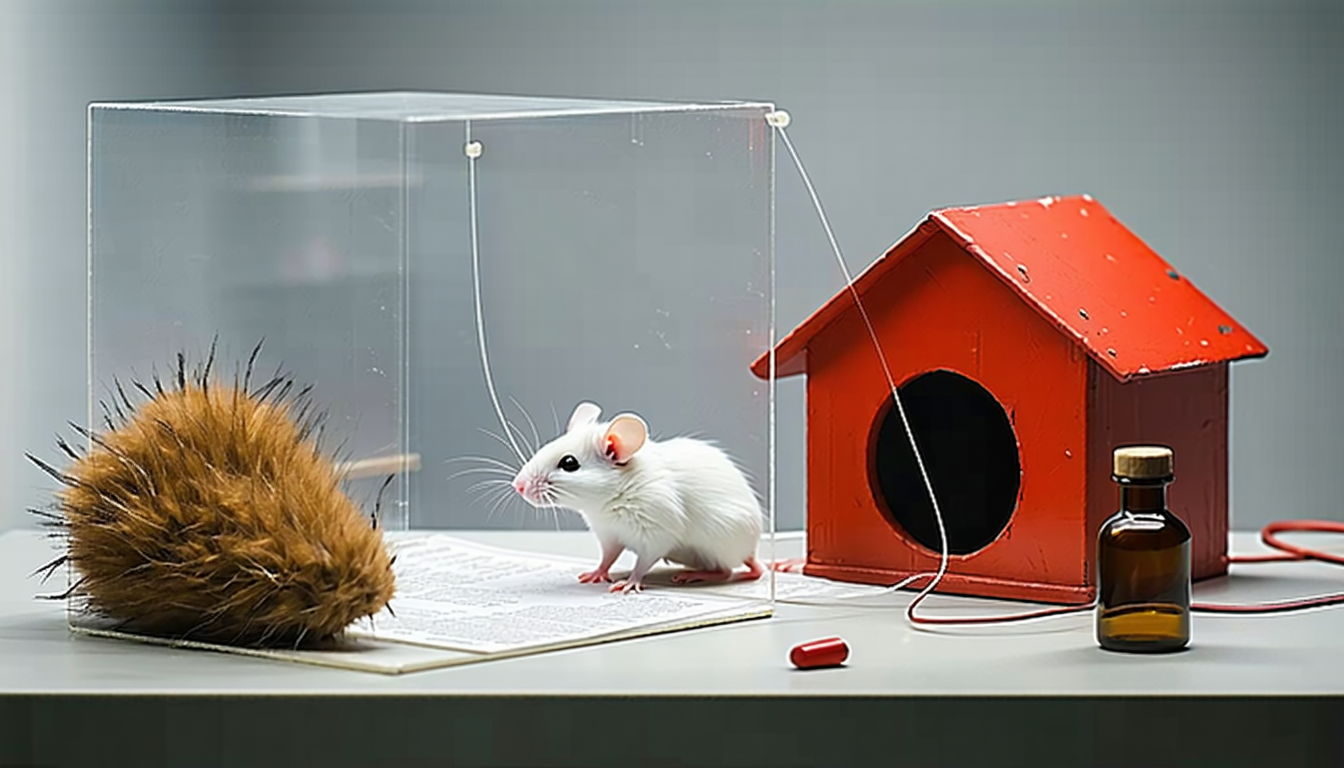 Illustration accompanying Silencing amygdala somatostatin neurons blunts cannabinoid-boosted fear of fox odor in mice