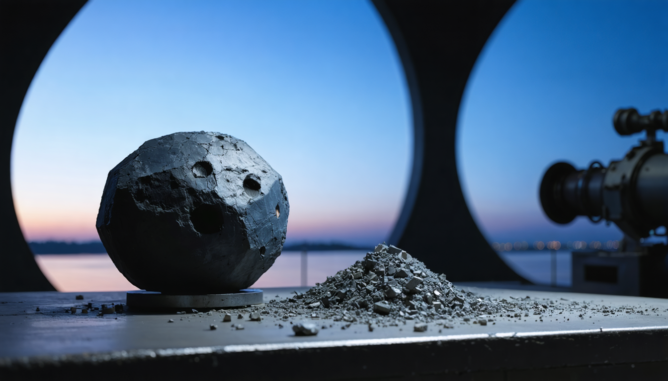 Illustration accompanying Niobium-rich white dwarf points to a planet built from material its own star cast off