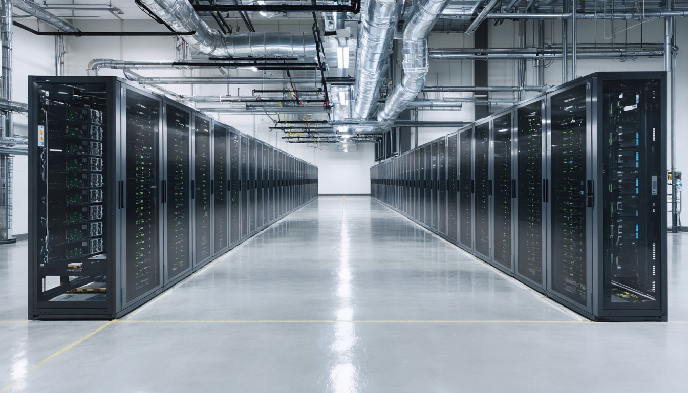 Illustration accompanying CoreWeave leases 240MW in Navi Mumbai to put Vera Rubin GPUs in India from mid-2028