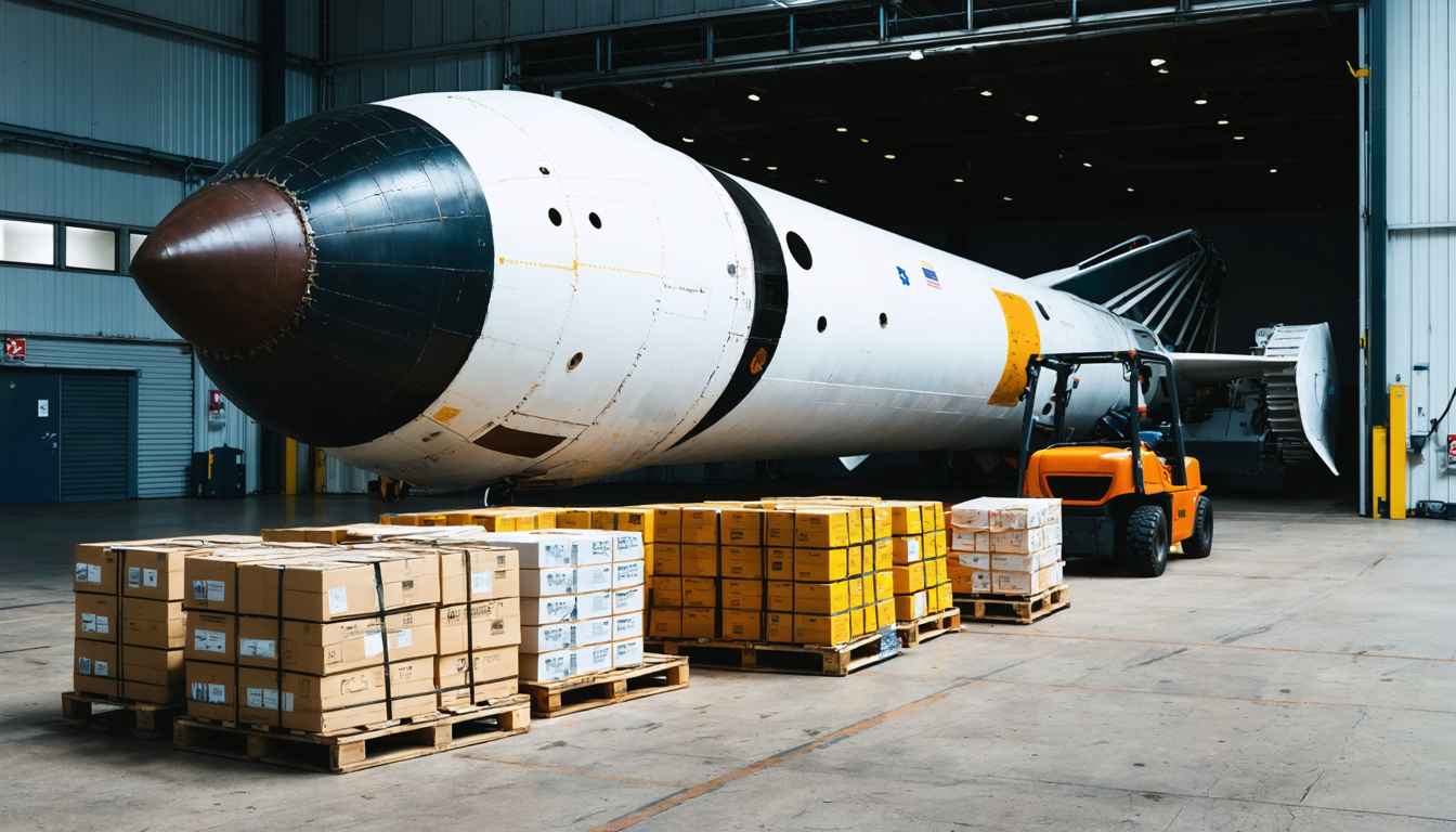 Illustration accompanying SpaceX's investment-grade June bond now trades like junk