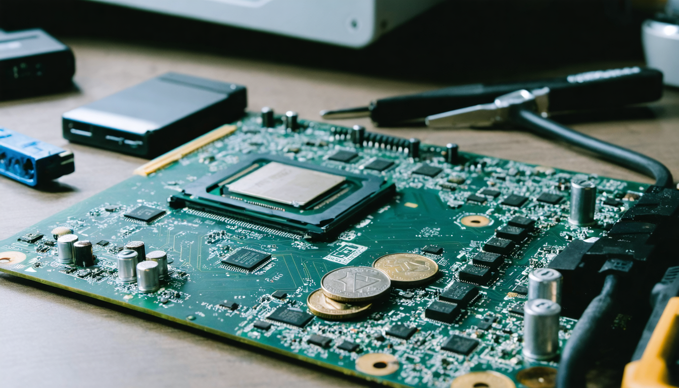 Illustration accompanying Qualcomm wins a breach verdict against Arm worth $2 in damages