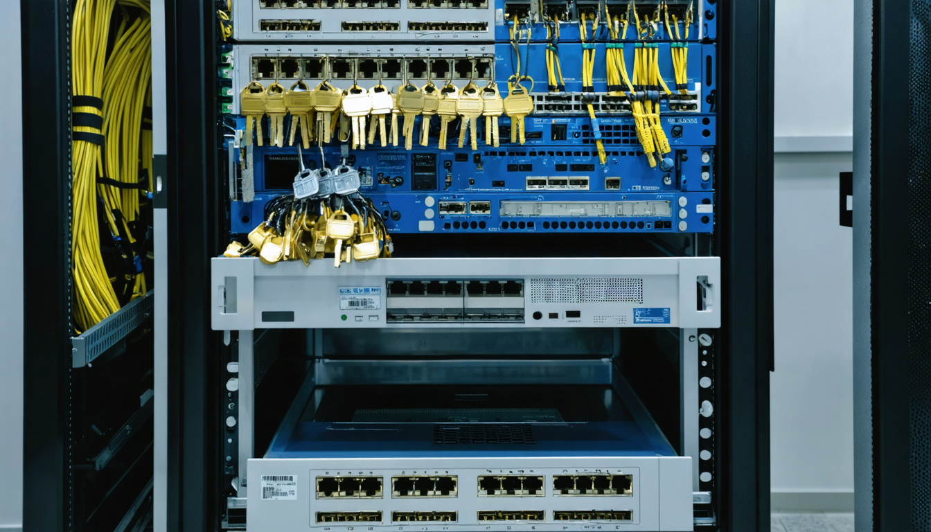 Illustration accompanying FortiManager flaw CVE-2024-47575 exposed configs and private keys for 500+ FortiGate firewalls