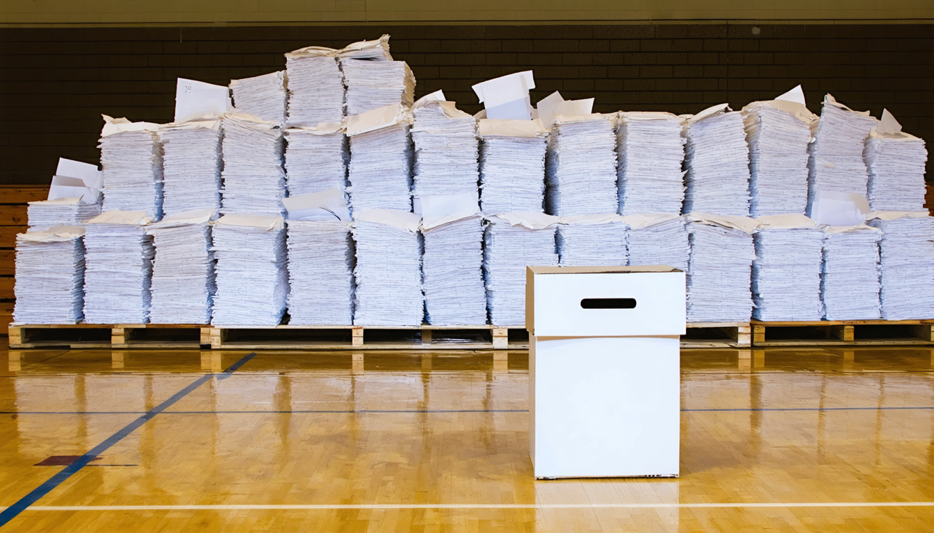 Illustration accompanying Two crypto-backed committees report $52.6 million of spending in Ohio's Brown-Husted Senate race